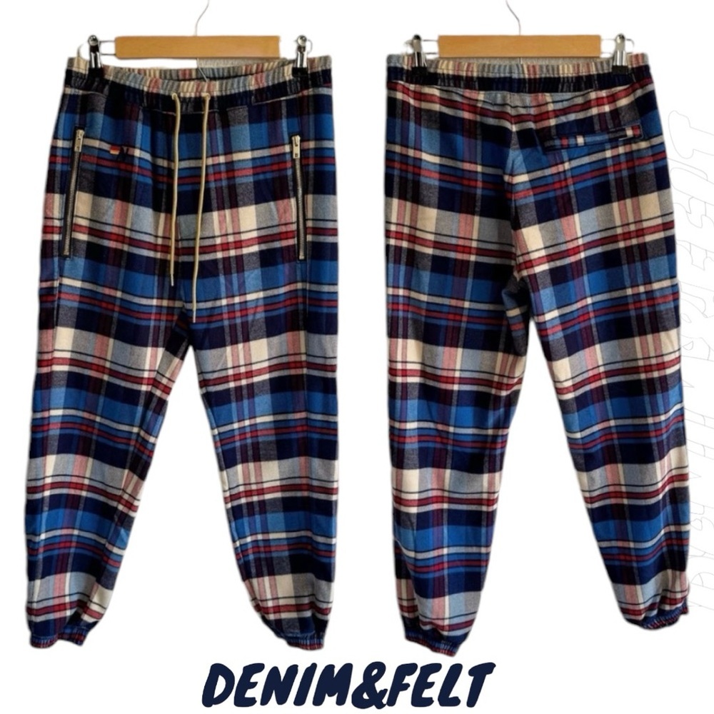 AVIATOR NATION MEN'S PLAID LODGE PANT - PATRIOT PLAID | Limited Edition|NEW/NWT!